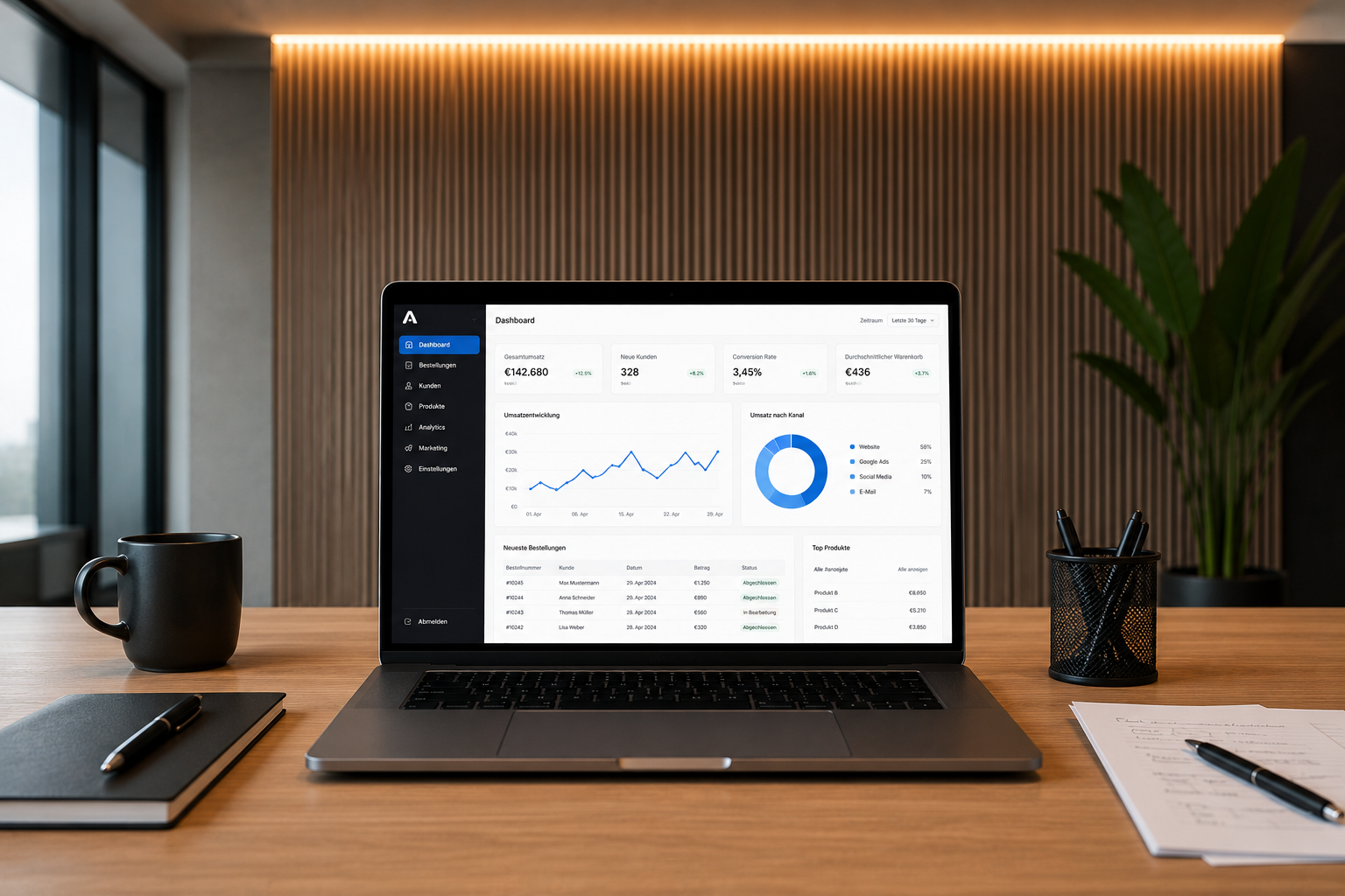 Dashboard mit automatisiert erfassten Kennzahlen